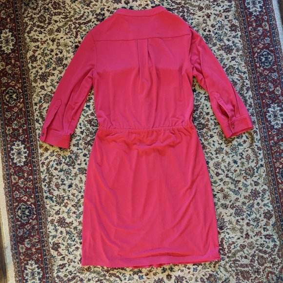 *Fushia Red Shirt Dress by Ellie Kai- Size 10 - Picture 4 of 5